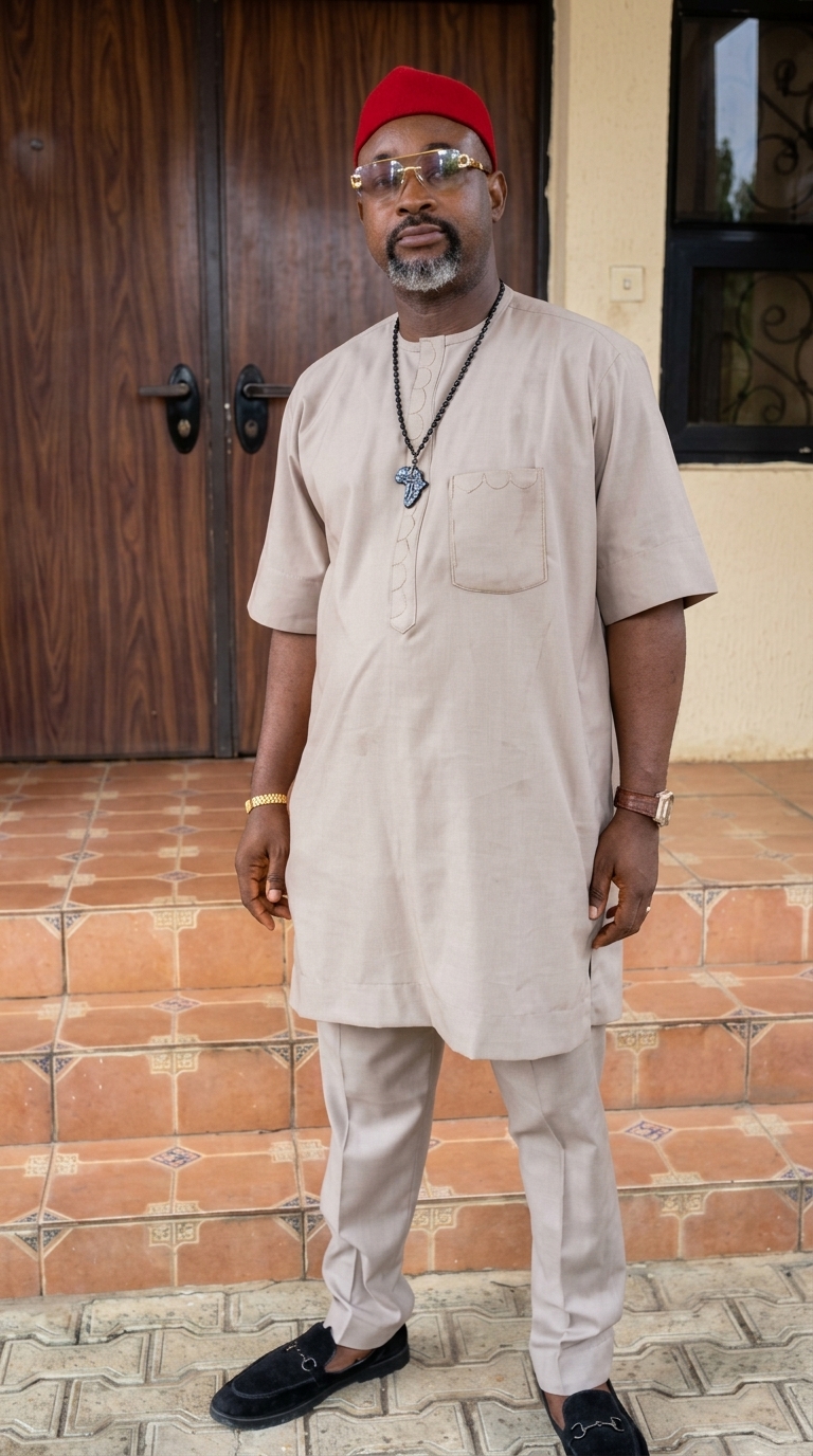 Statesman Portrait with Africa Medallion