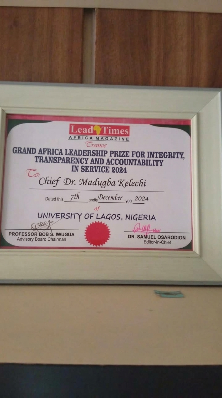 Grand Africa Leadership Prize for Integrity, Transparency & Accountability in Service