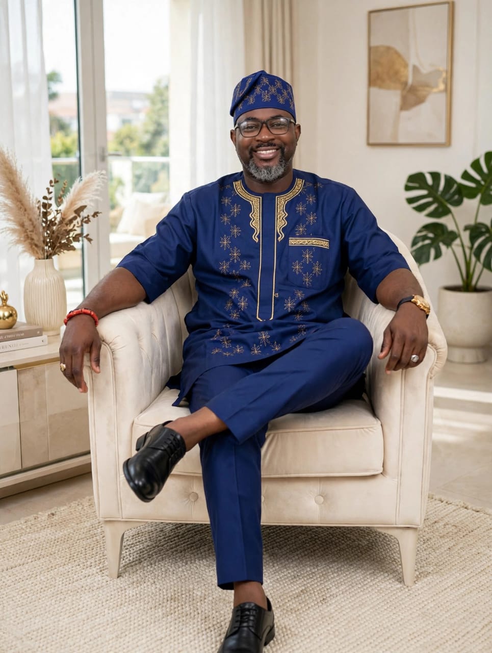 Executive Dignitary Portrait in Royal Blue