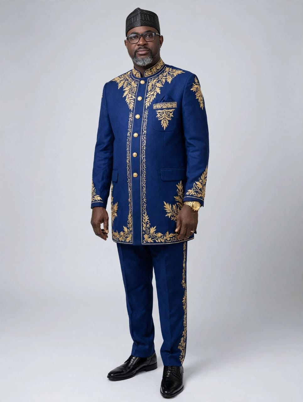 Ceremonial Royal Blue & Bullion Gold Jacket