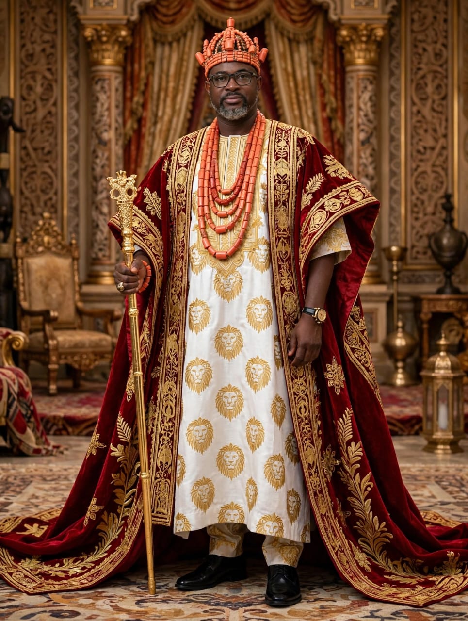 Imperial Chieftaincy Robe & Golden Scepter