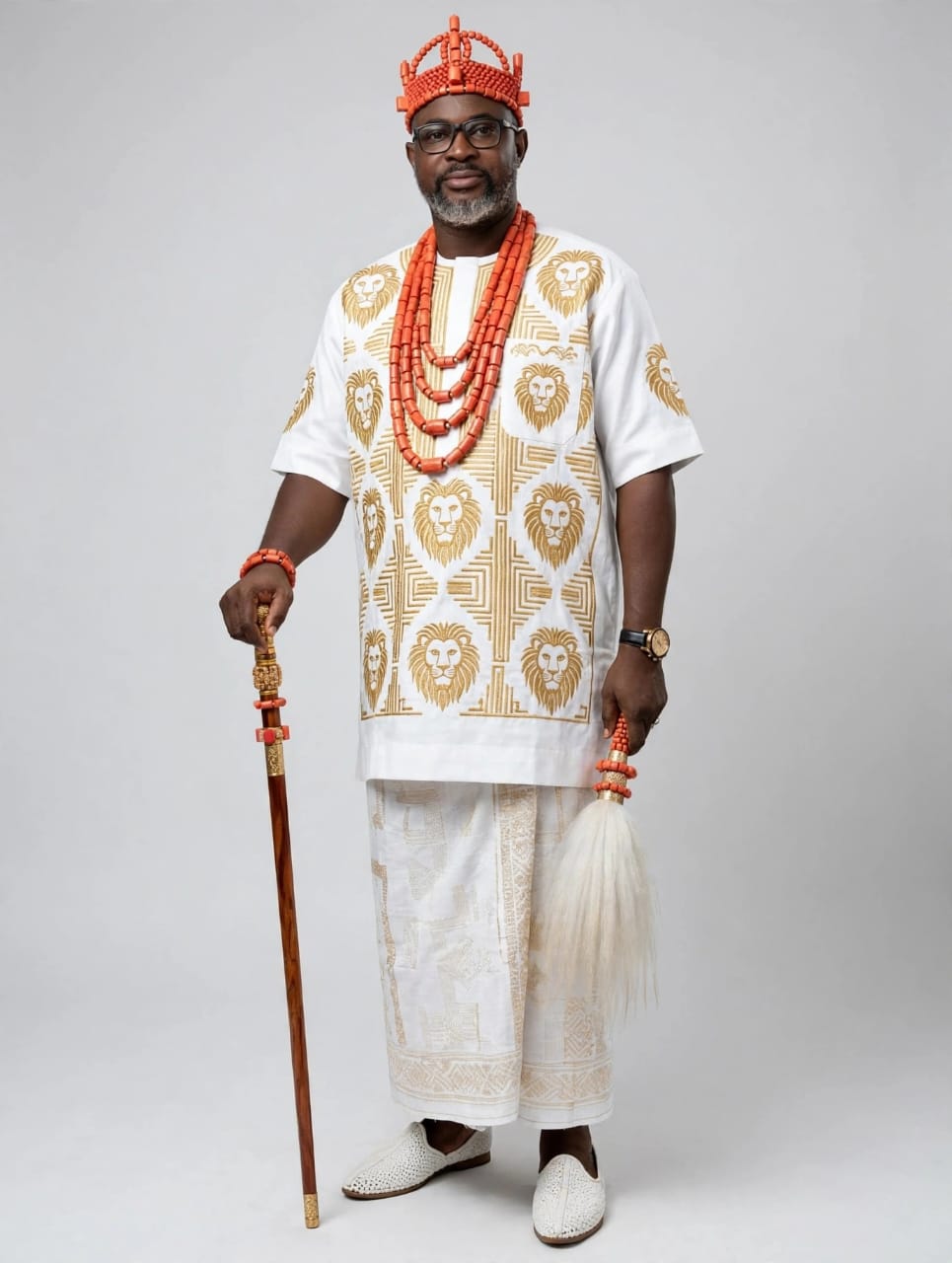 Ancestral White George Wrapper & Isiagu Ensemble